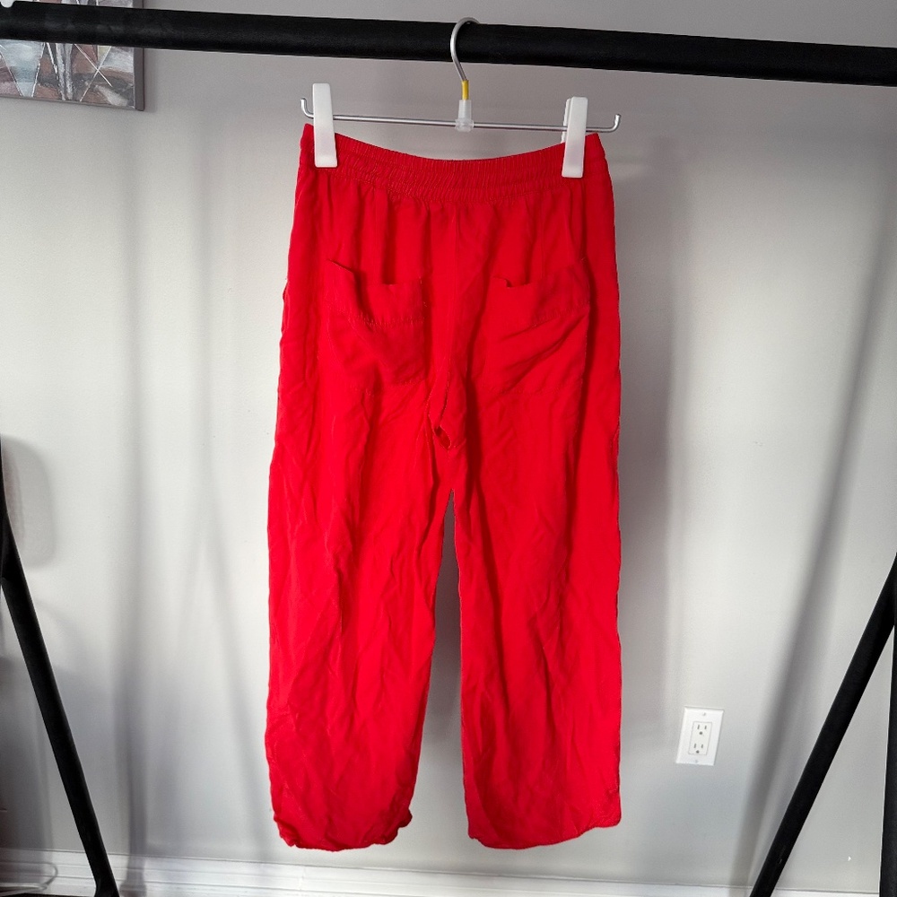 ZARA red draw string pants - Picture 2 of 3